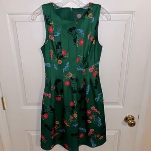 Vince Camino Green Floral Dress with Pockets size 4